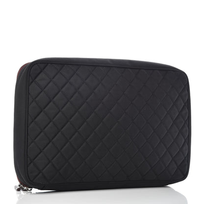 Chanel Nylon Quilted Laptop Case Black 3 of 9