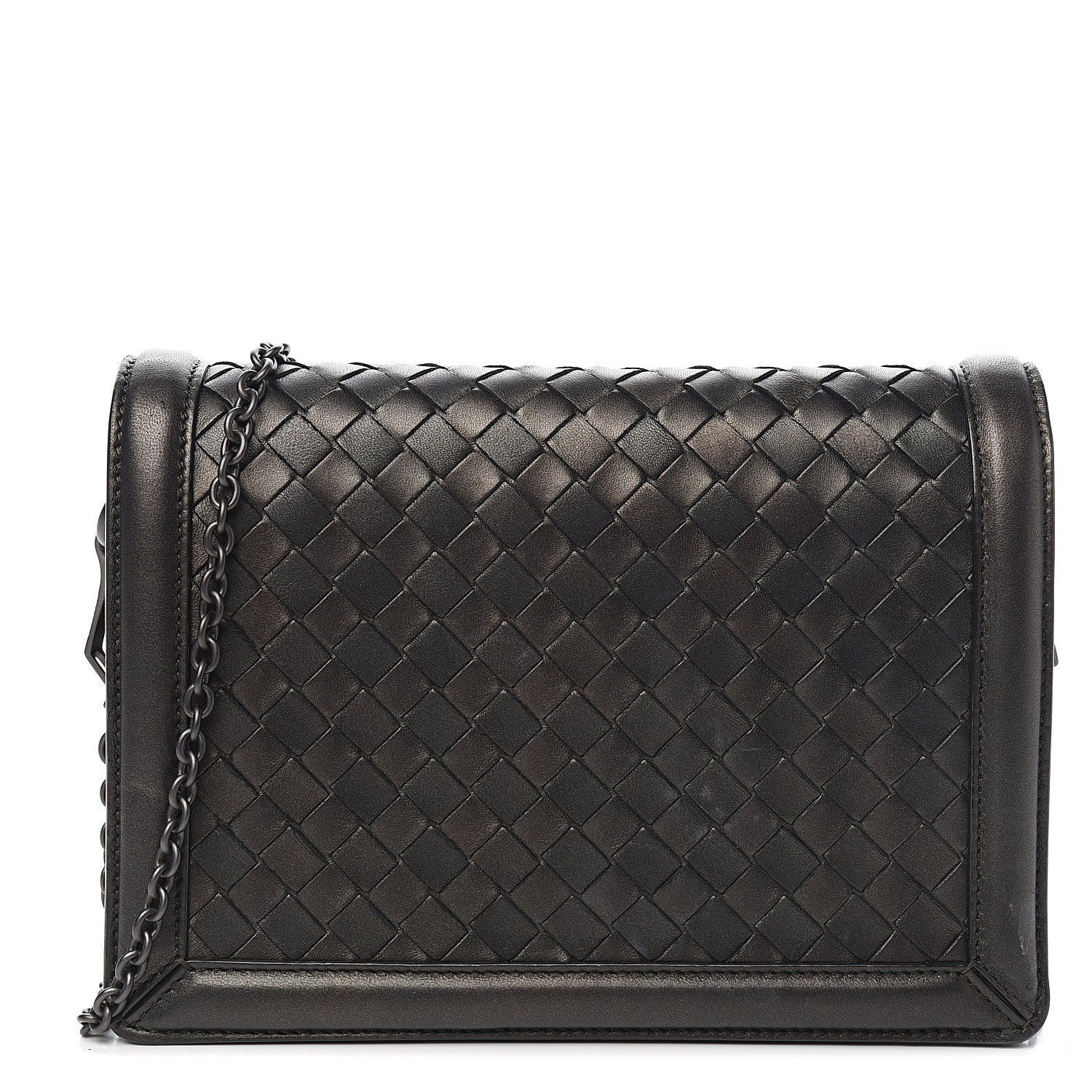 Bottega Veneta Nappa Intrecciato Chain Bag Black 1 of 10