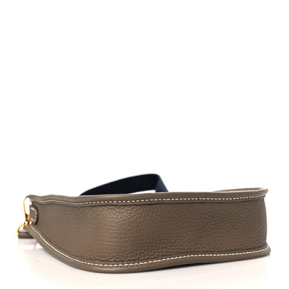 Hermes Taurillon Clemence Amazone Evelyne TPM Etoupe Bleu Indigo 4 of 10