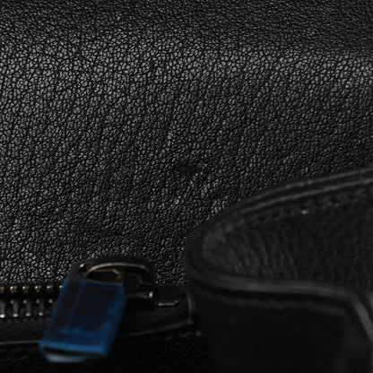 Saint Laurent Sheepskin Matelasse Chevron Monogram Large College Satchel Black 13 of 16