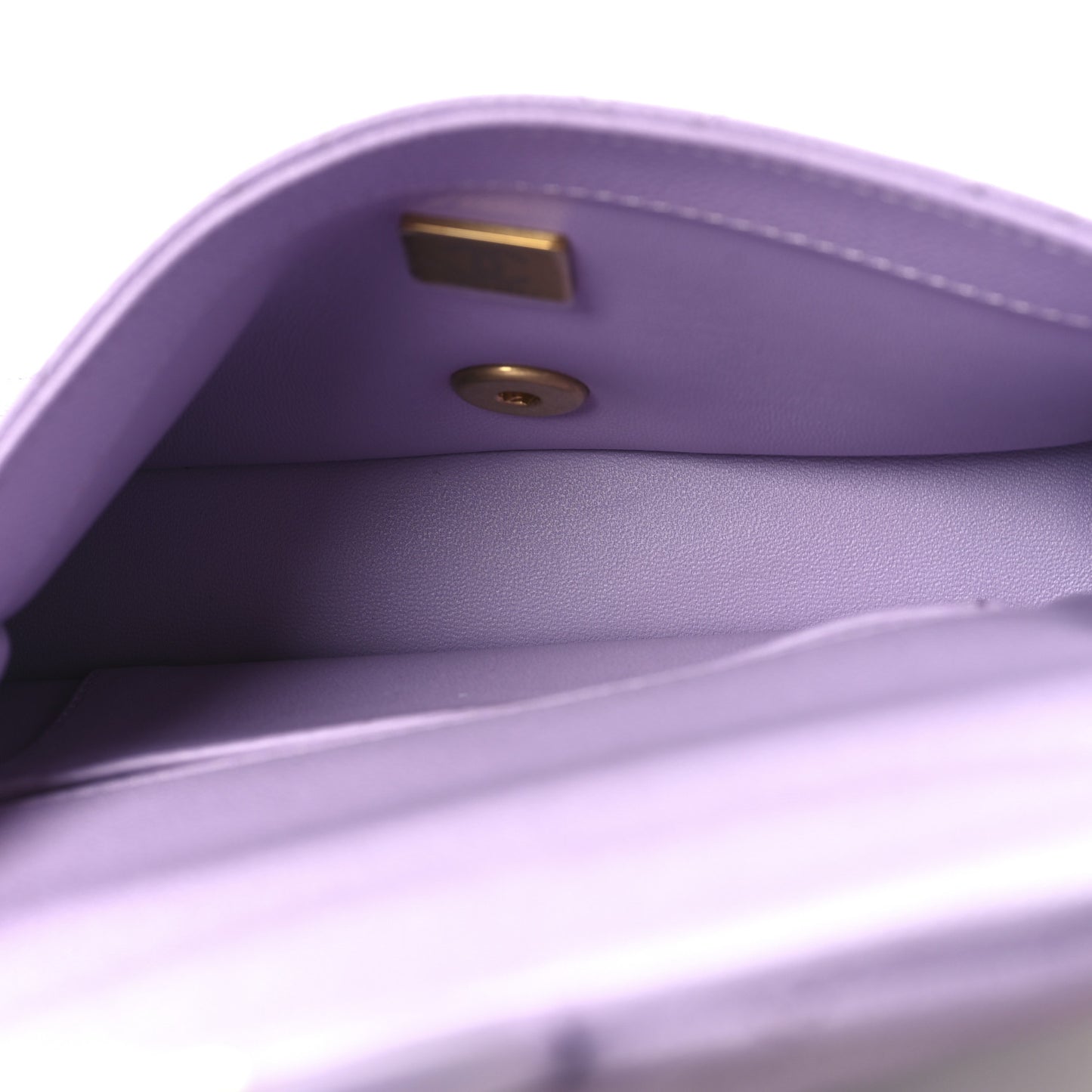 Caviar Quilted Mini Rectangular Sweetheart Flap Light Purple