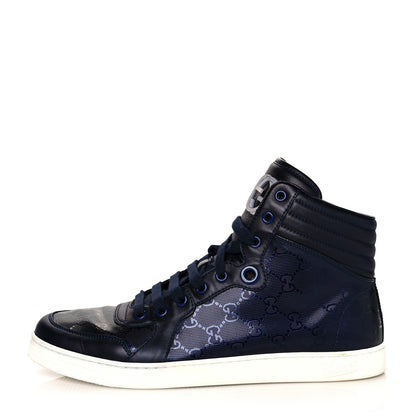 Gucci Imprime Monogram Mens Coda High Top Sneakers 8.5 Blue 1 of 7