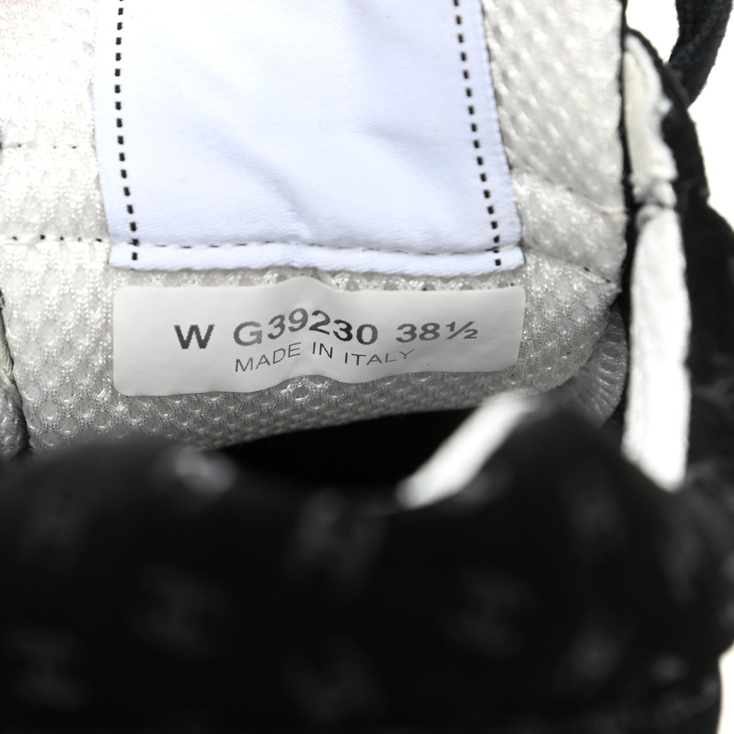 Suede Calfskin Printed CC Sneakers 38.5 Black