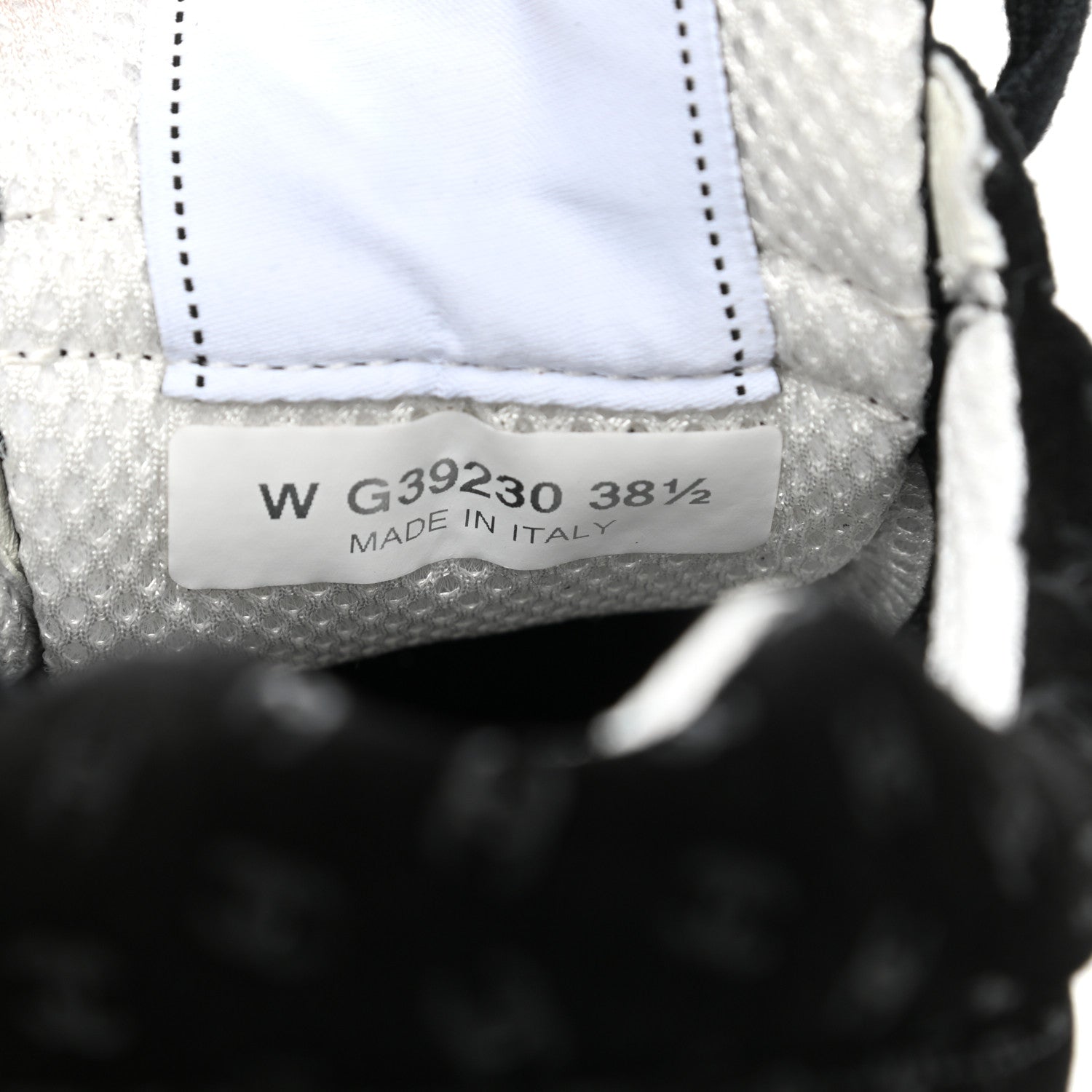 Chanel Suede Calfskin Printed CC Sneakers 38.5 Black 8 of 10