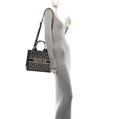 Christian Dior Oblique Calfskin Small Book Tote With Strap Blue Multicolor 2 of 11