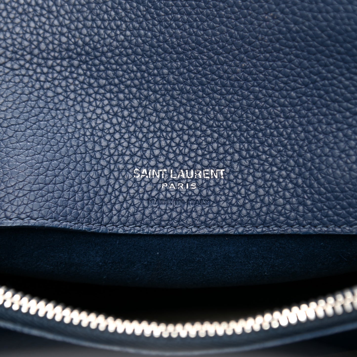 Grained Calfskin Baby Sac De Jour Souple Denim