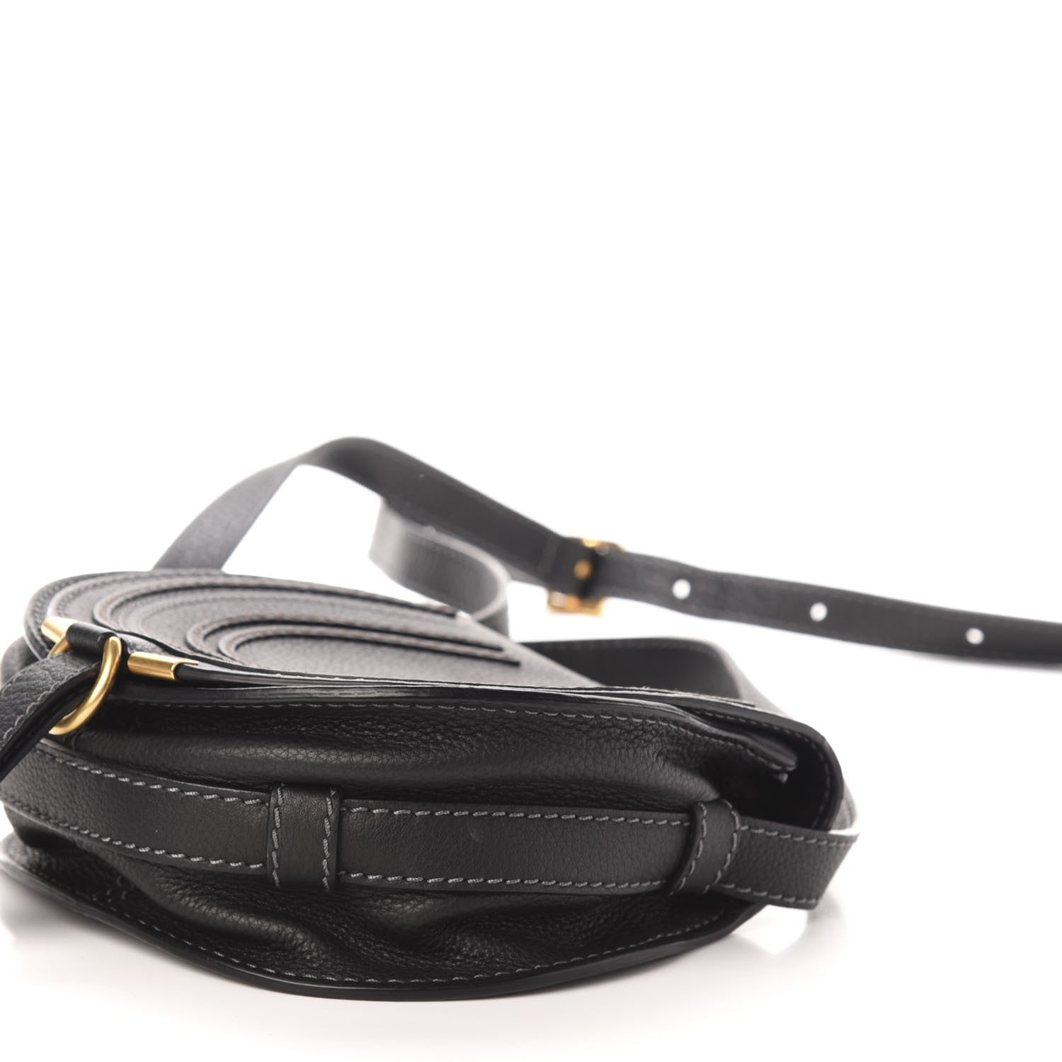 Chloe Calfskin Mini Marcie Round Crossbody Bag Black 9 of 12