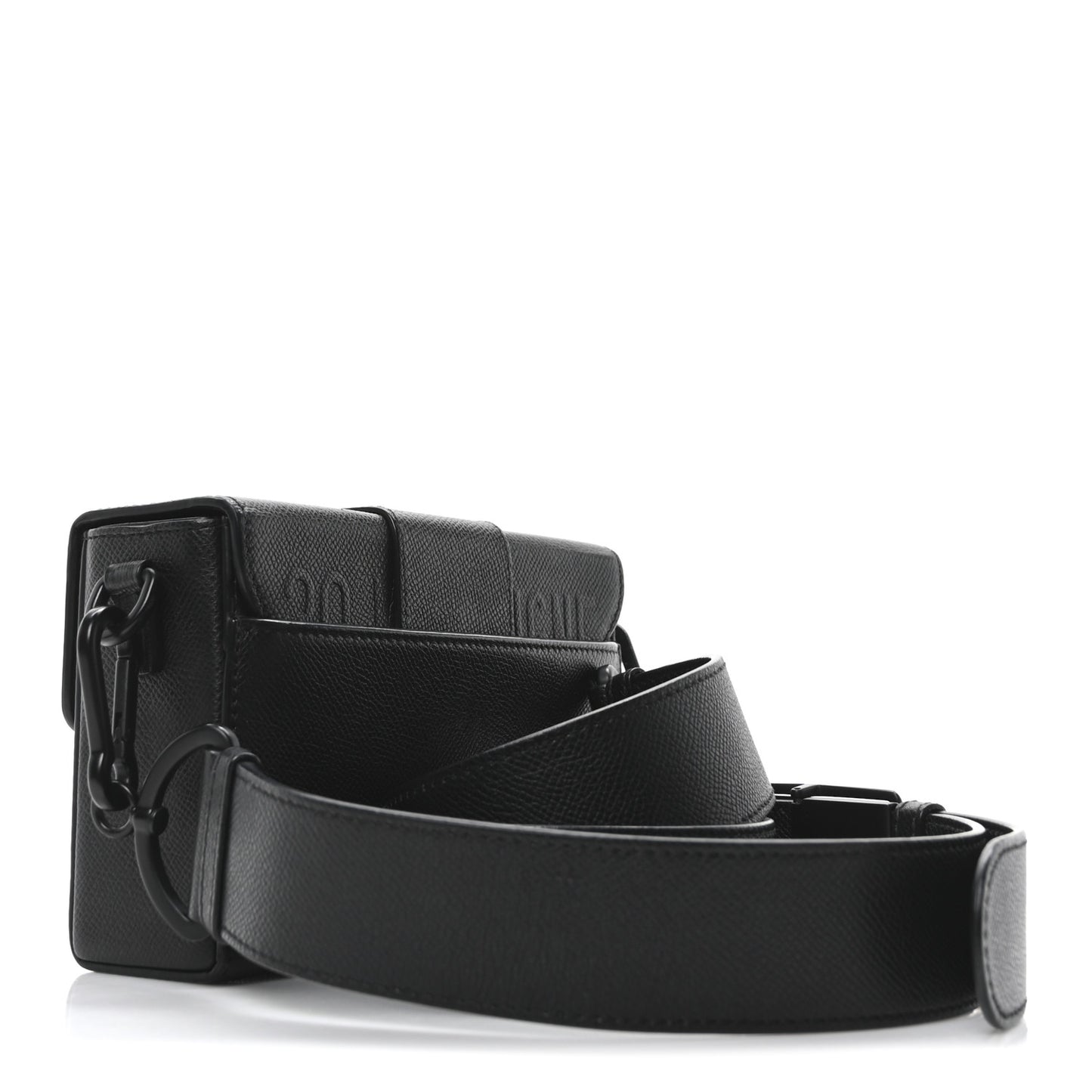 Ultra Matte Grained Calfskin 30 Montaigne Box Bag Black