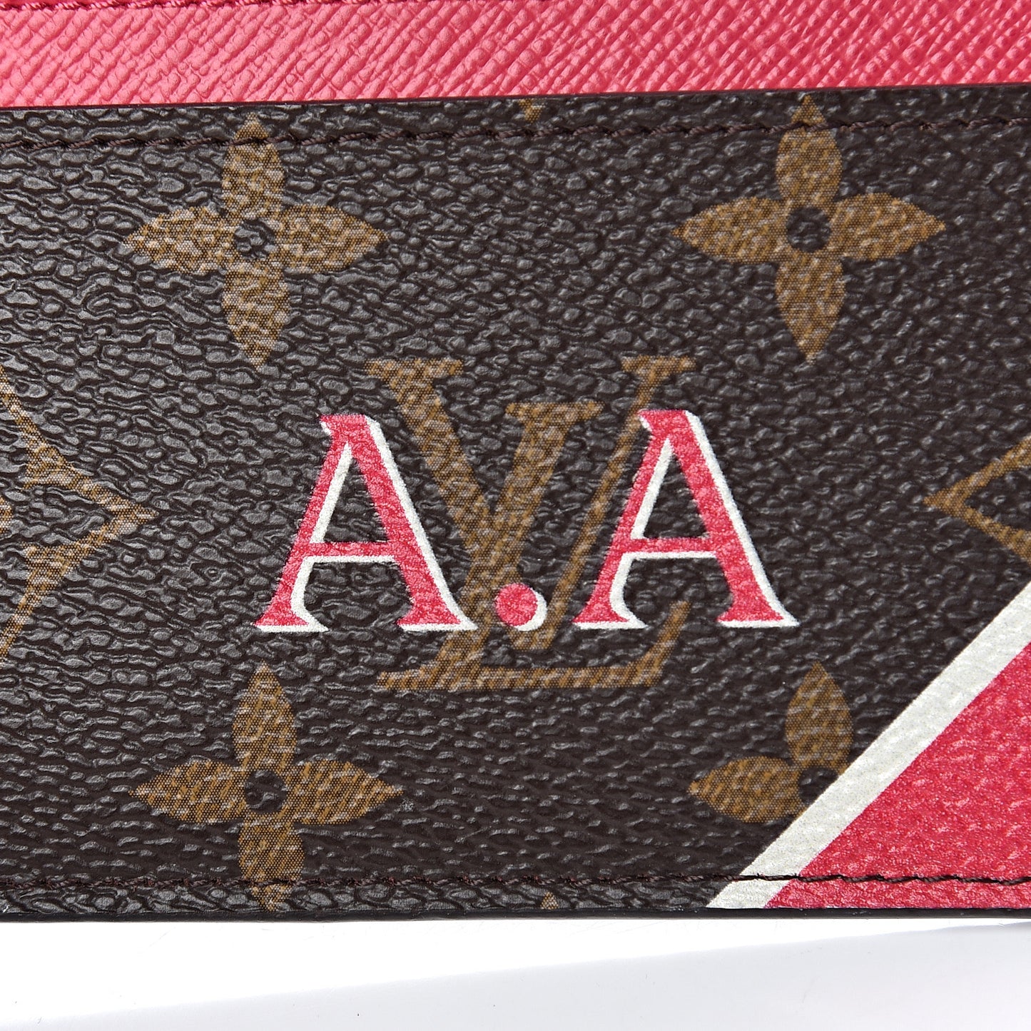 Monogram My LV Heritage Card Holder Fuchsia White