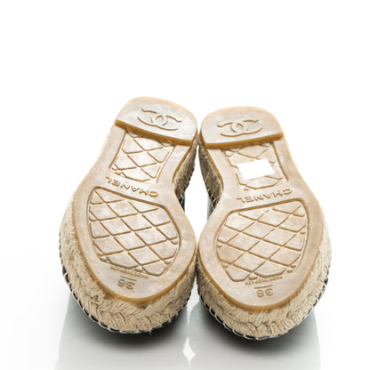 Chanel Lambskin CC Espadrilles 36 Black 5 of 8