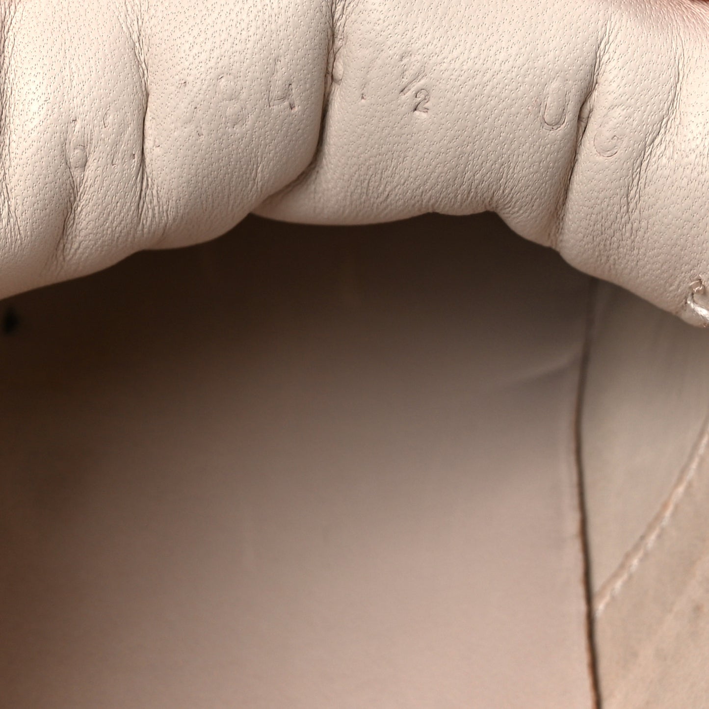 Calfskin Suede Web Womens G74 Sneakers 37.5 Oatmeal Soft Rose
