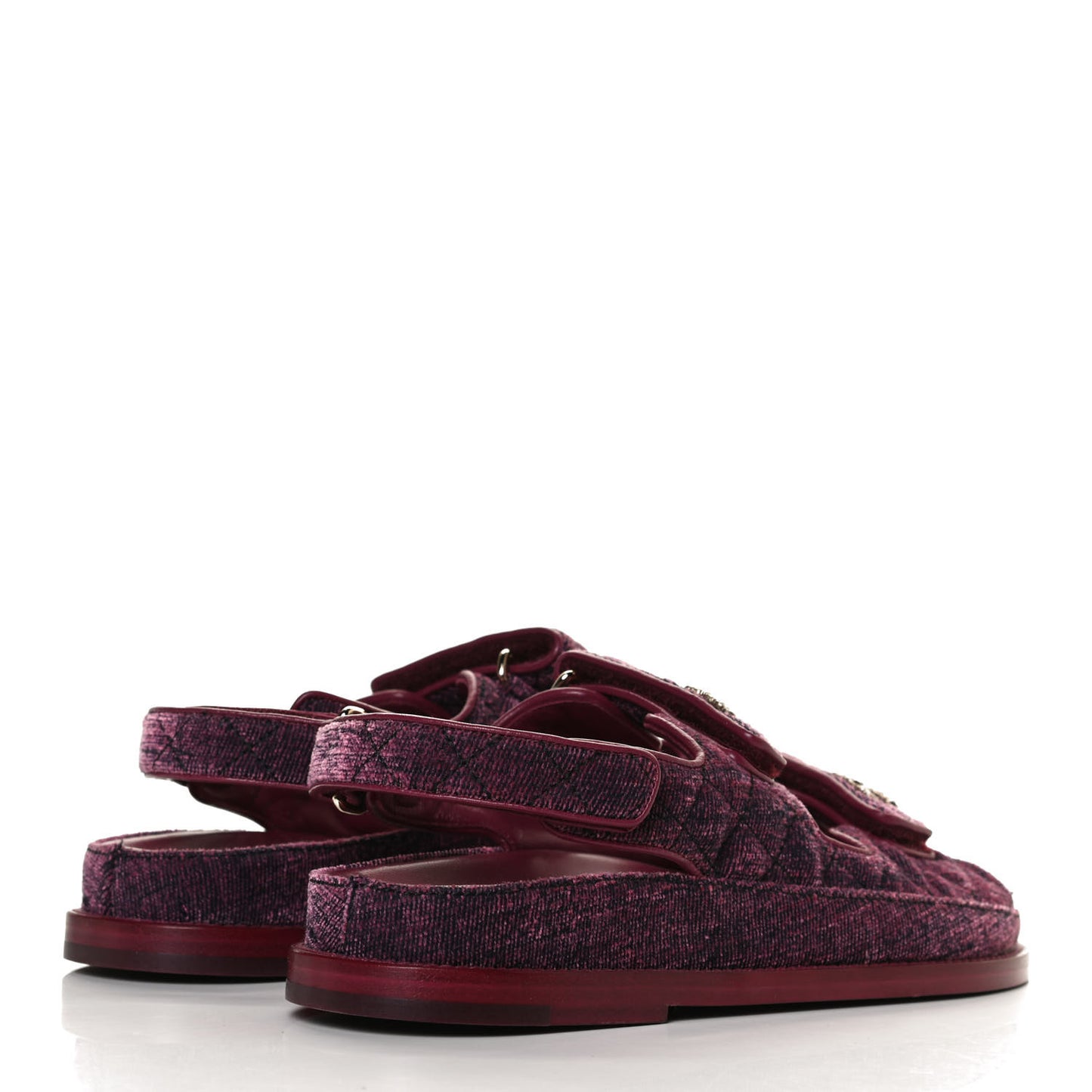 Velvet Velcro Dad Sandals 37.5 Pink