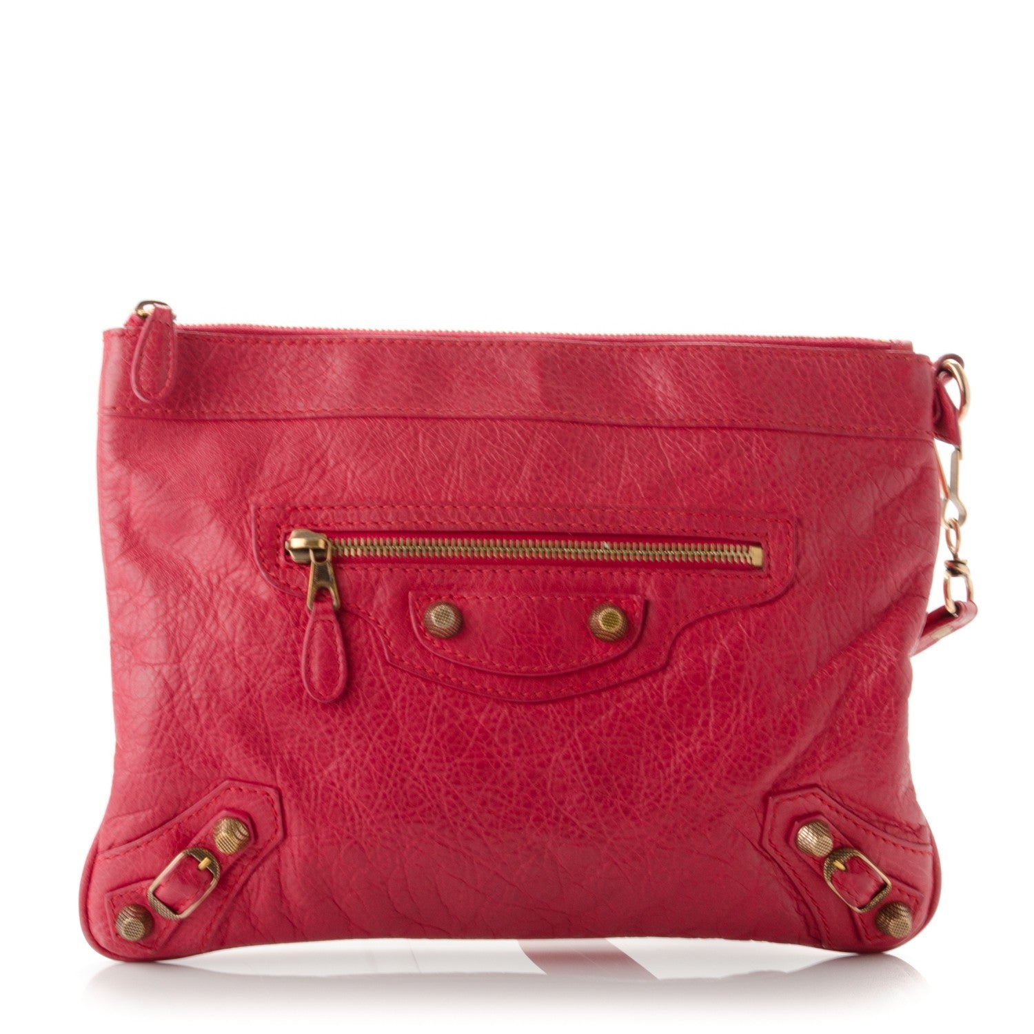 Balenciaga Agneau Giant 12 Rose Gold Hardware Flat Handle Clutch Rose Thulian 1 of 7