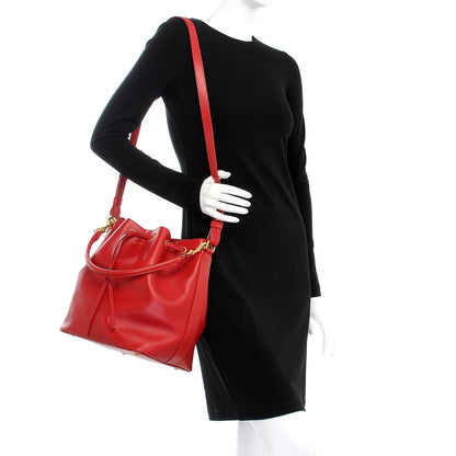 Saint Laurent Calfskin Medium Emmanuelle Bucket Bag Lipstick Red 2 of 16