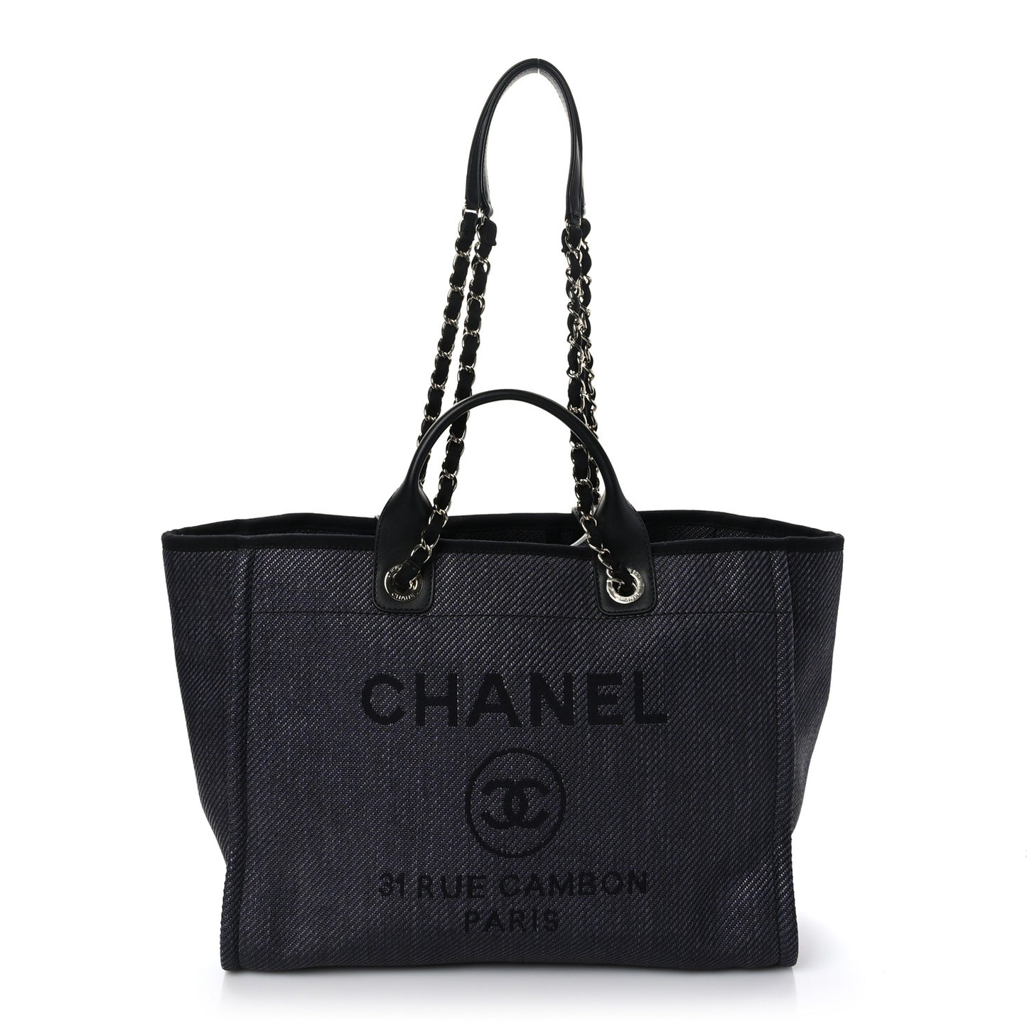 Denim Medium Deauville Tote Black