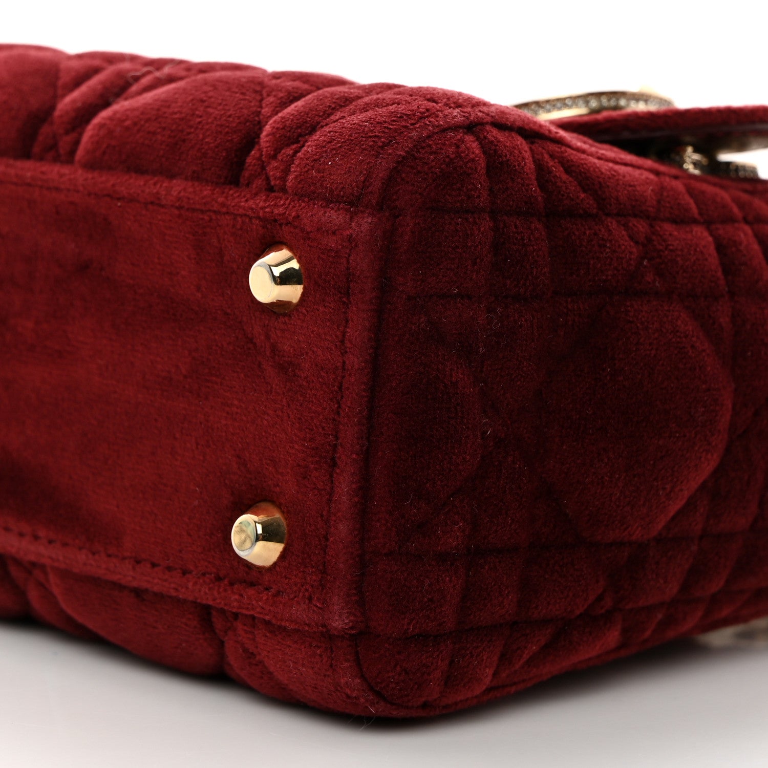 Christian Dior Velvet Mini Lady Dior Red 10 of 10