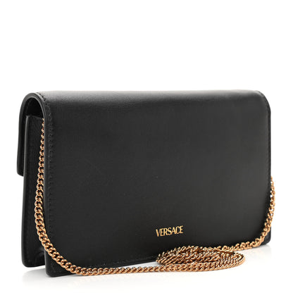Versace Vitello Virtus Wallet on Chain Black 3 of 7