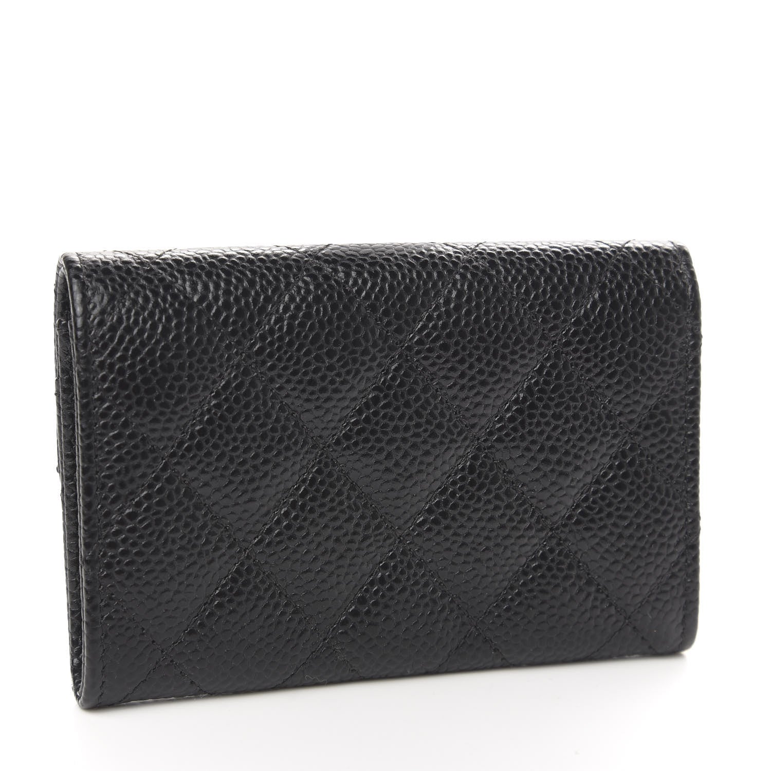 Chanel Caviar Quilted Flap Card Holder Black 3 of 9