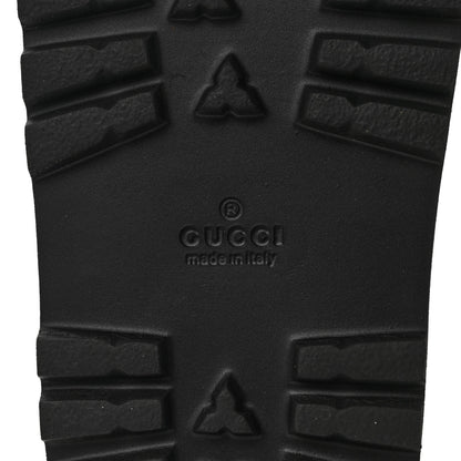 Gucci Rubber Web Mens Lug Sole Slide Sandals 8 Black Green Red 7 of 9