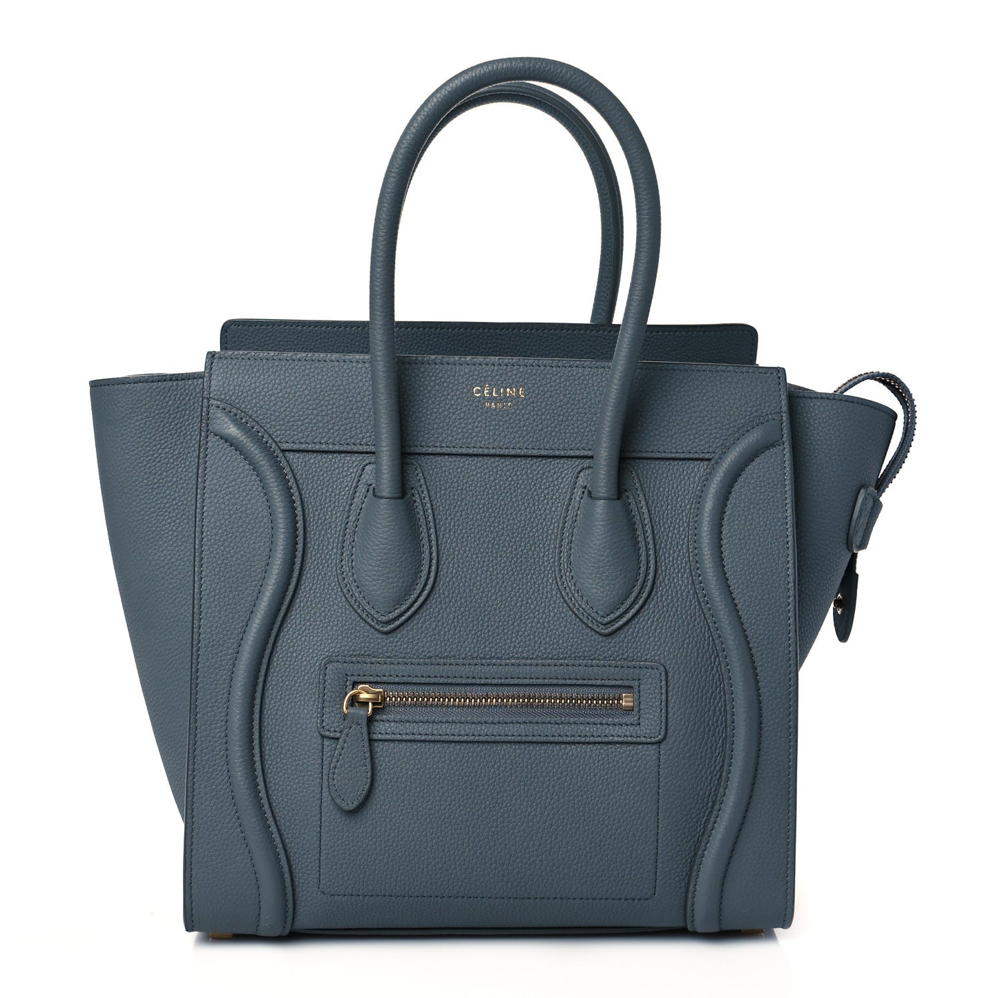 Baby Drummed Calfskin Micro Luggage Kohl
