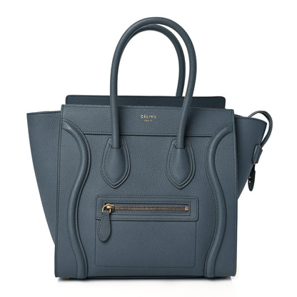 Celine Baby Drummed Calfskin Micro Luggage Kohl 1 of 12