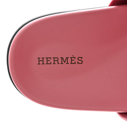 Hermes Suede Goatskin Womens Chypre Sandals 39 Rose Aphrodite 7 of 11