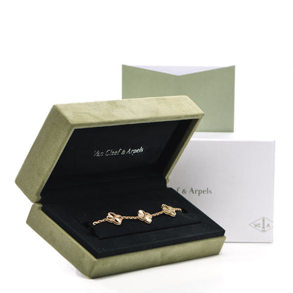 Van Cleef & Arpels 18K Yellow Gold 5 Motifs Guilloche Vintage Alhambra Bracelet 5 of 5