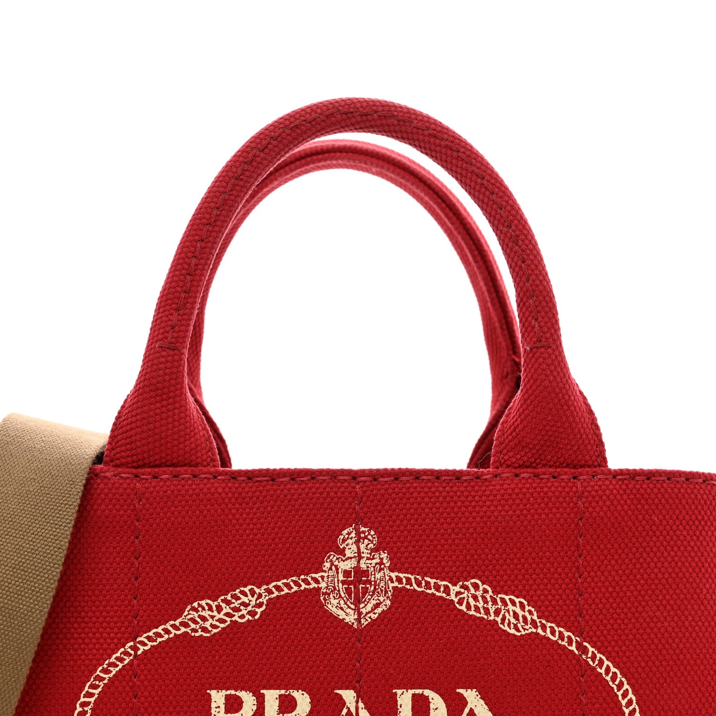 Canapa Small Logo Tote Rosso Talco