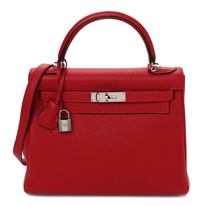 Hermes Togo Kelly Retourne 28 Rouge Casaque 1 of 10