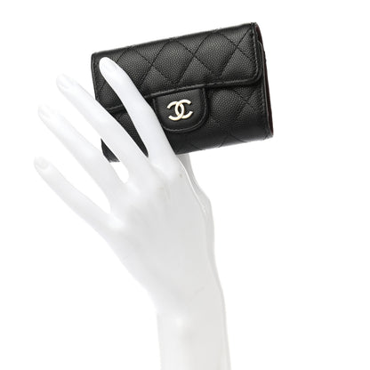 Chanel Caviar Quilted Classic 4 Key Holder Wallet Black 2 of 12