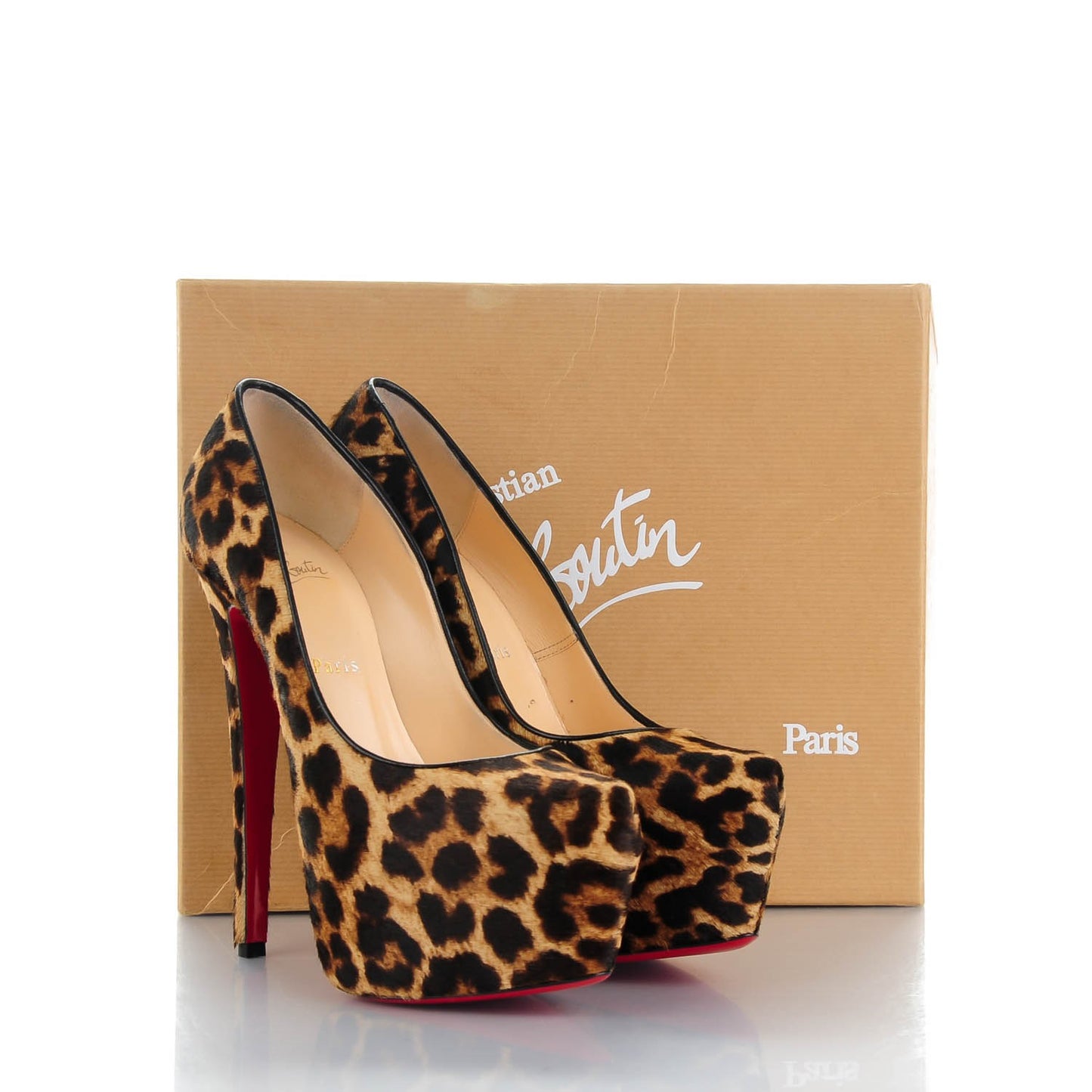 Calf Hair Leopard Print Daffodile 160 Pumps 39 Black