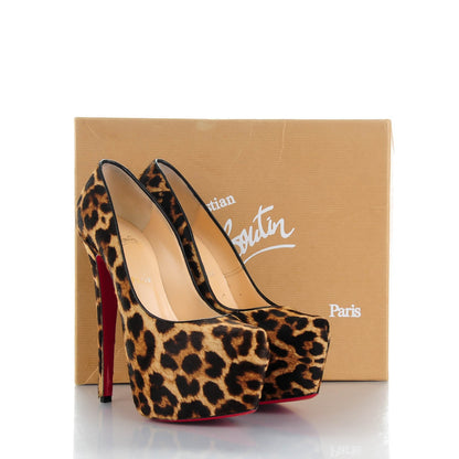 Christian Louboutin Calf Hair Leopard Print Daffodile 160 Pumps 39 Black 7 of 7