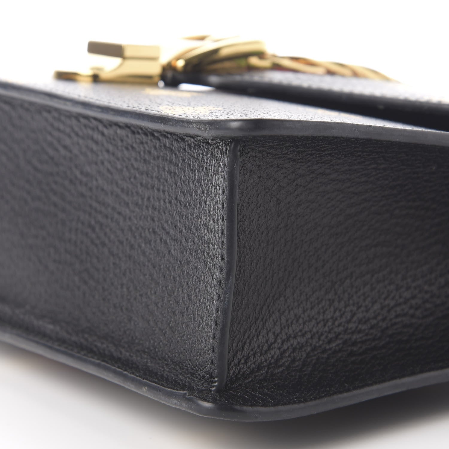 Gucci Textured Calfskin Bee Star Print Small Sylvie Shoulder Bag Black 8 of 11