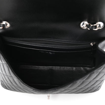 Chanel Caviar Quilted Jumbo Single Flap Black 5 of 10