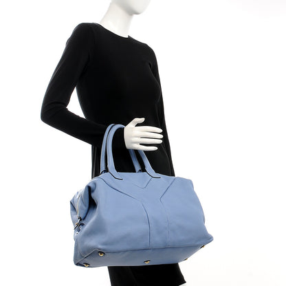 Saint Laurent Calfskin Medium Easy Sac Blue 2 of 10