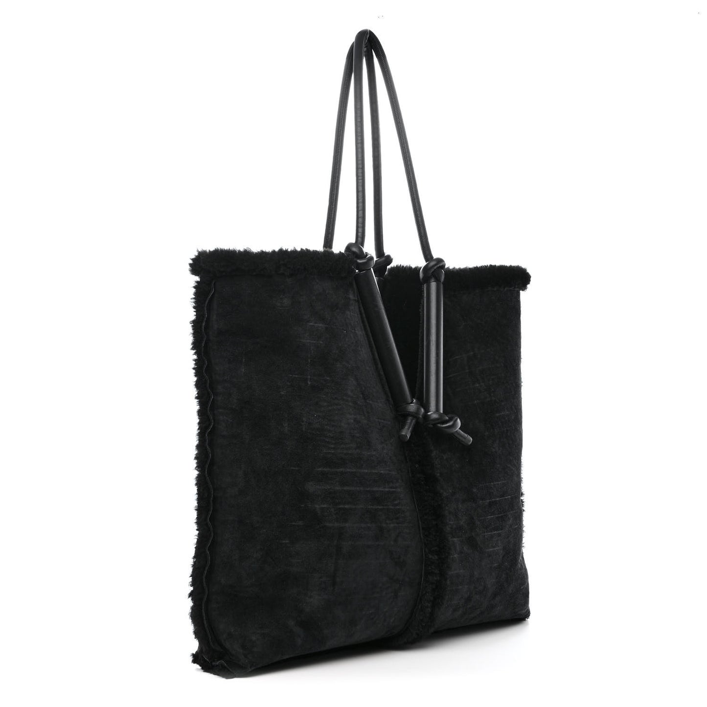 Shearling Reversible Tote Black