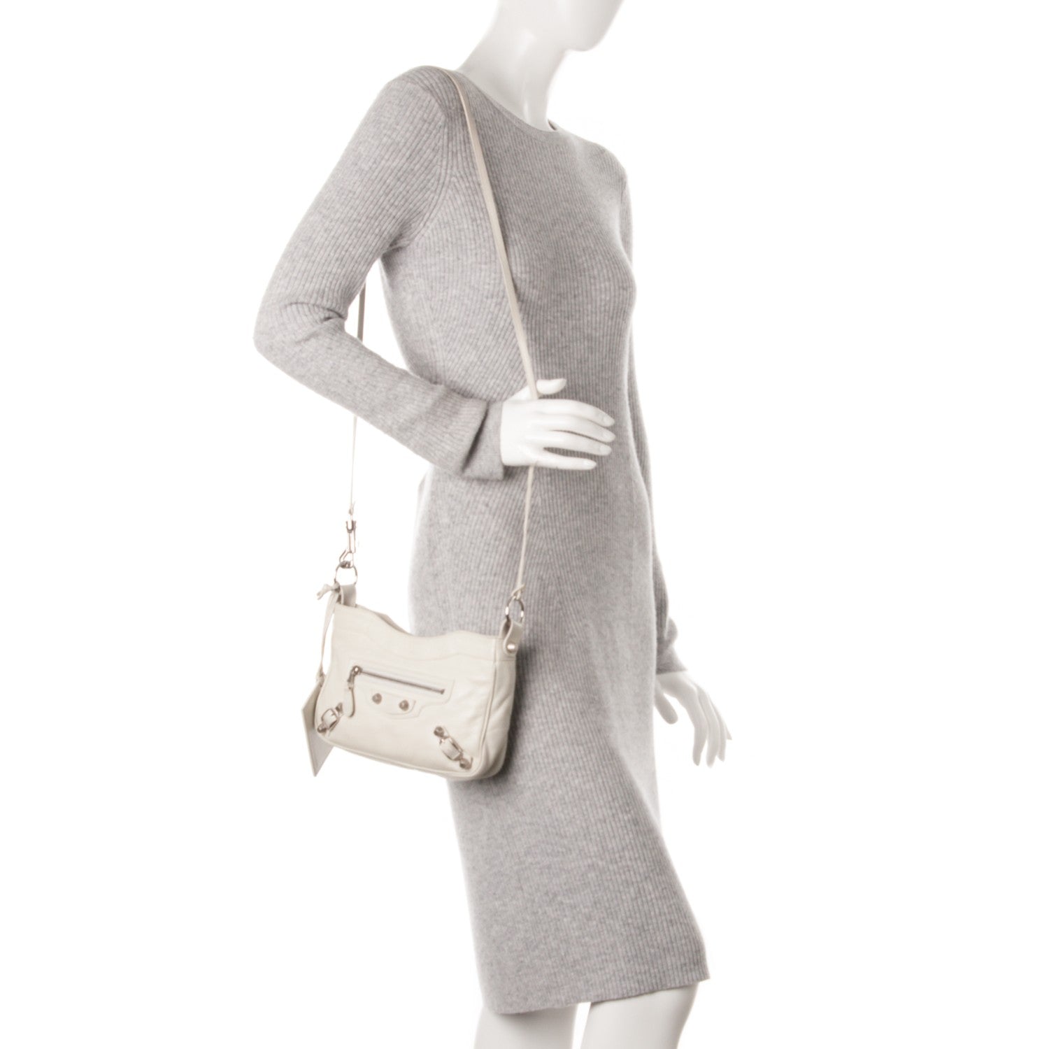Balenciaga Agneau Giant 12 Silver Hardware Hip White 2 of 7