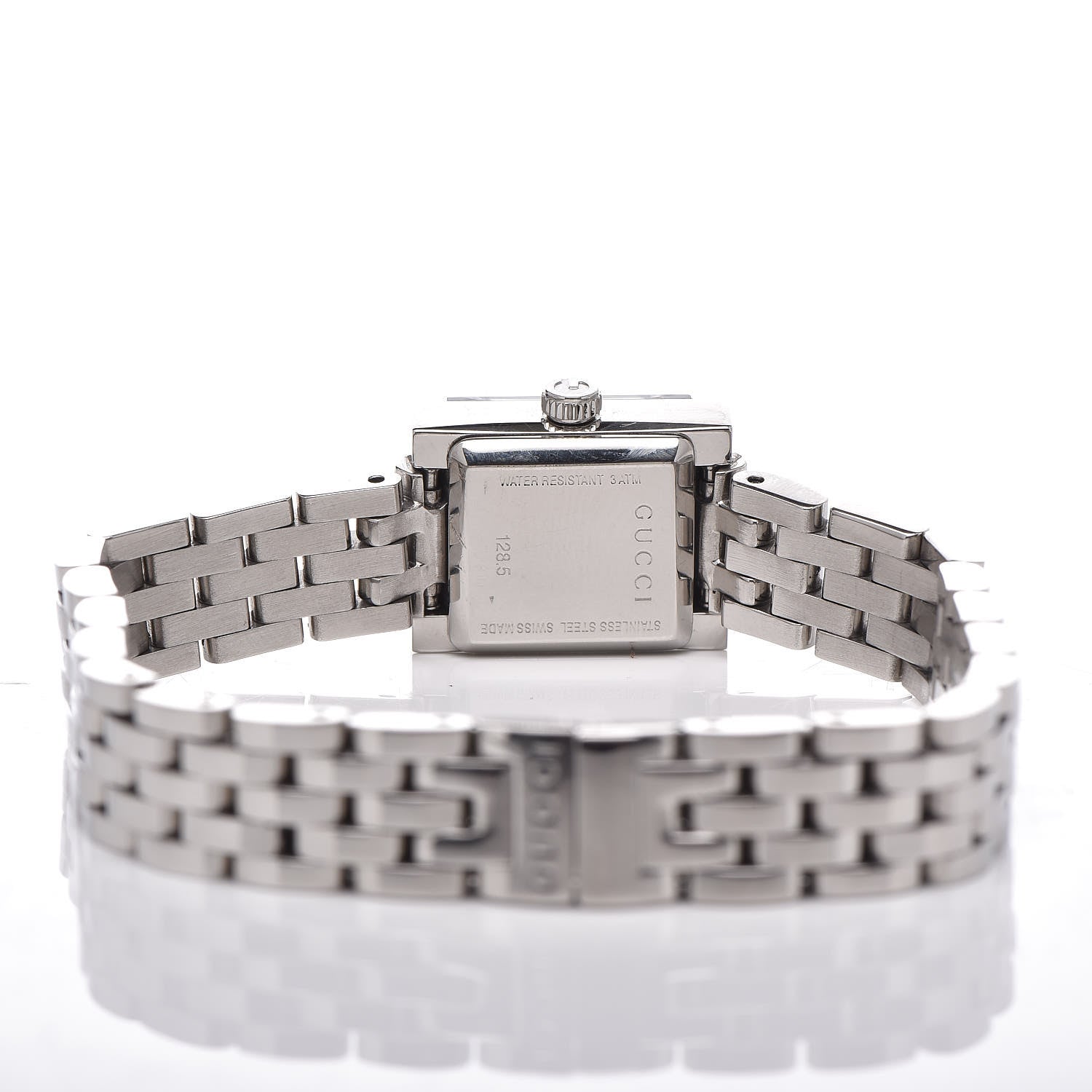Gucci Stainless Steel 14mm G-Frame Square Quartz Watch Black 5 of 7