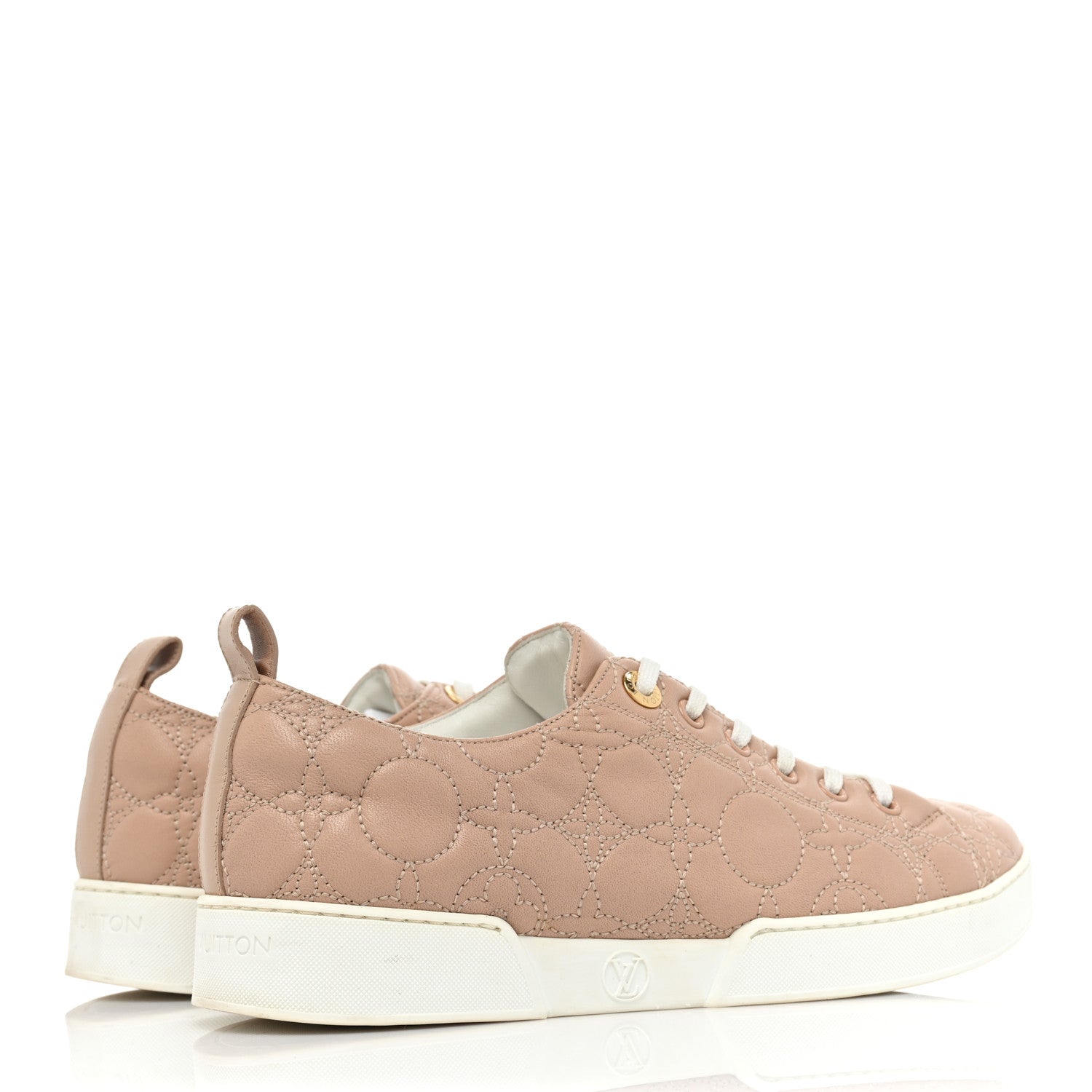 Louis Vuitton Calfskin Monogram Stellar Sneakers 37.5 Blush 5 of 11