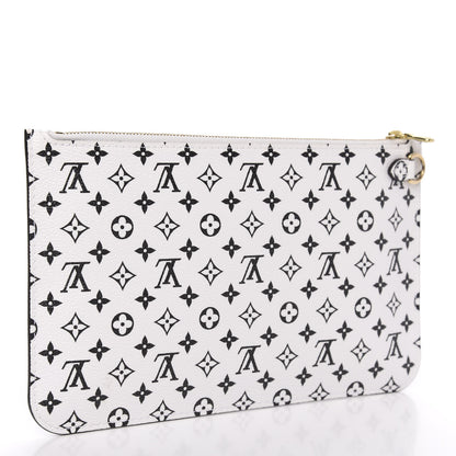 Louis Vuitton Monogram Giant Neverfull MM GM Pochette White 3 of 7