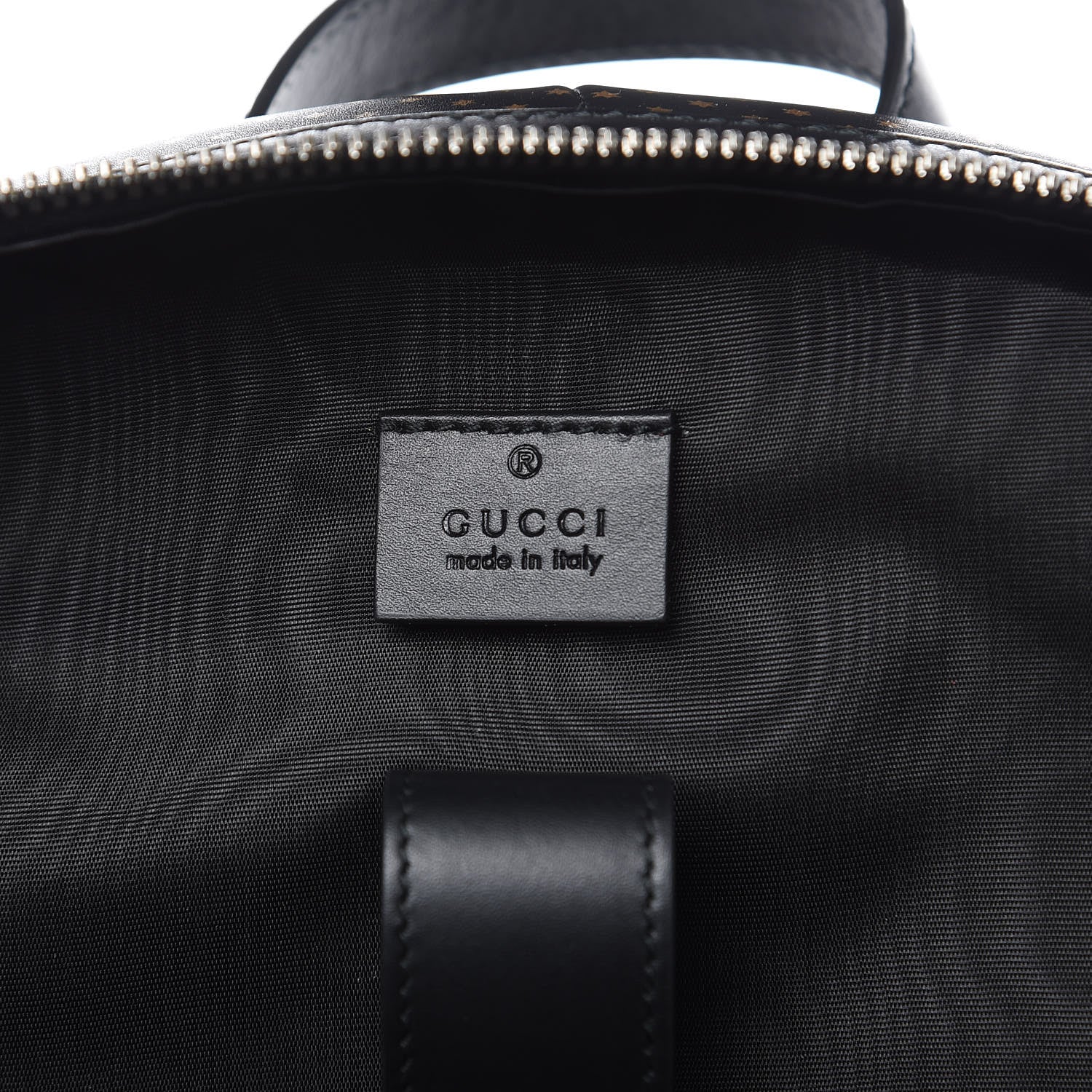 Gucci X SEGA Calfskin GUCCY Stars Dome Backpack Black Gold 6 of 10