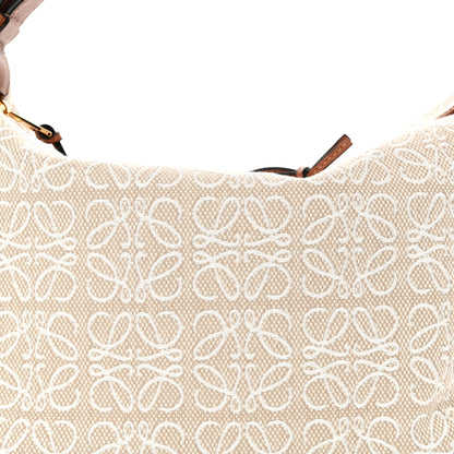 Loewe Jacquard Anagram Calfskin Medium Cubi Bag Ecru Tan 9 of 9