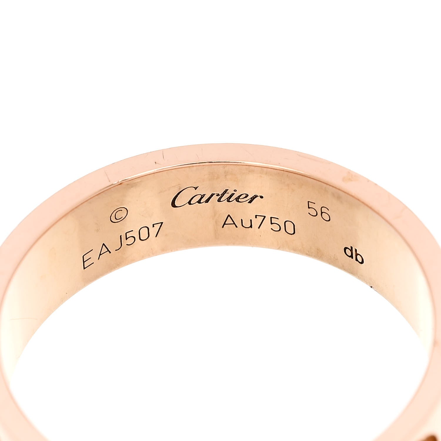 Cartier 18K Pink Gold 5.5mm LOVE Ring 56 7.5 4 of 5