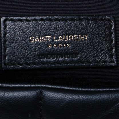 Saint Laurent Lambskin Quilted Small Loulou Puffer Monogram Chain Satchel Black 6 of 9