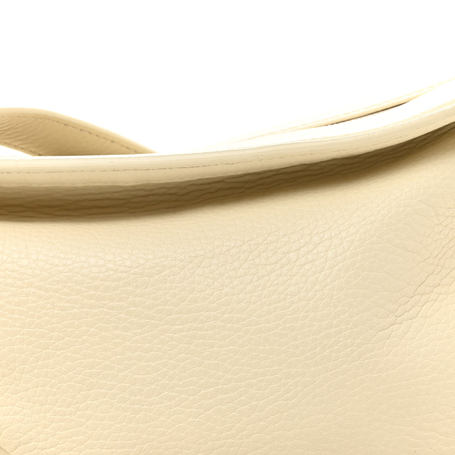 The Row Grained Calfskin Small Slouchy Banana Bag Ivory 7 of 14
