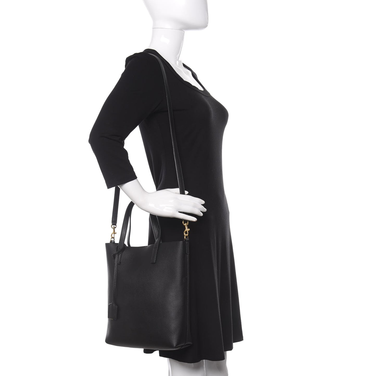 Calfskin Toy Shopping Tote Black