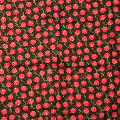 Louis Vuitton Silk Monogram Cerises Scarf 1 of 3