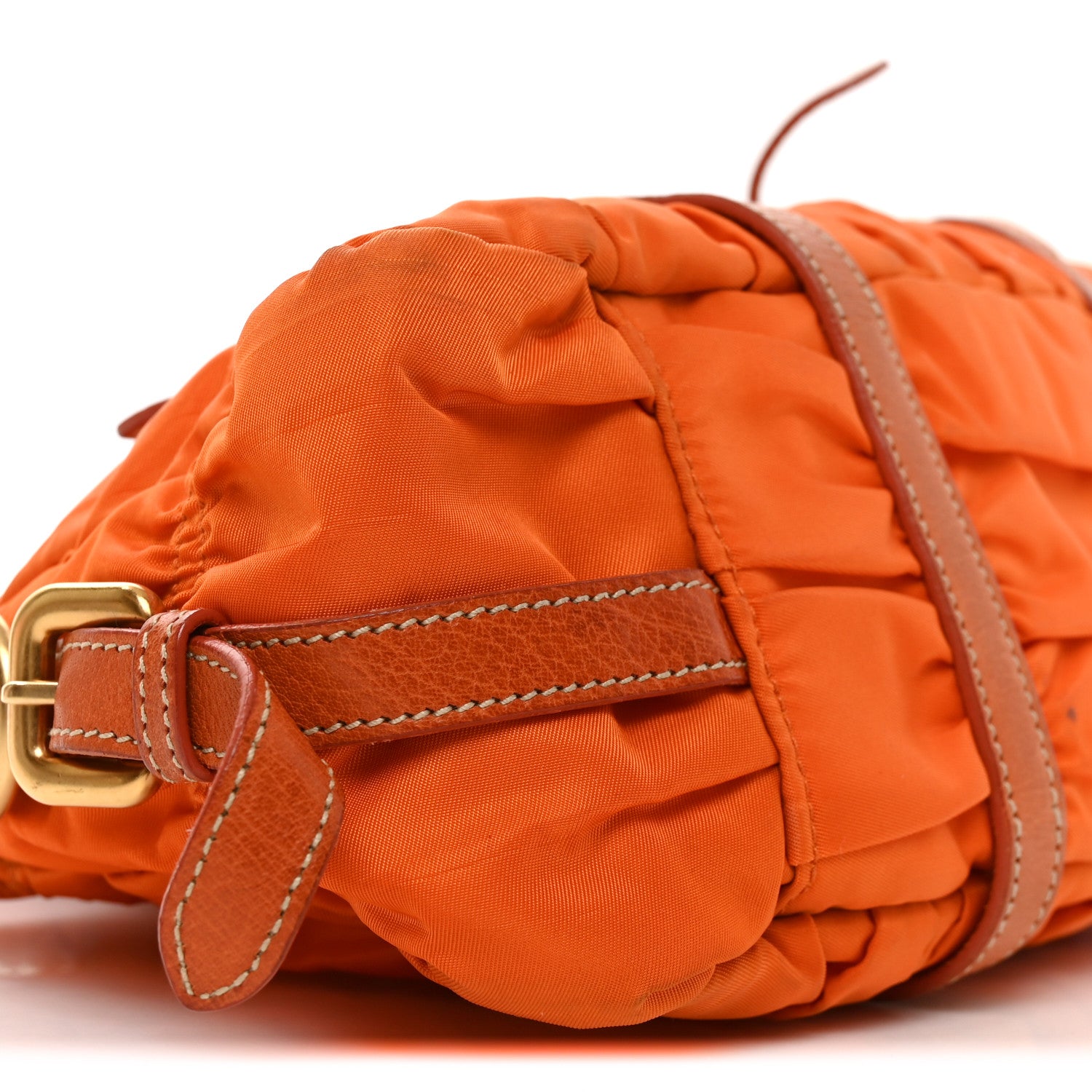 Prada Tessuto Nylon Gaufre Shopping Satchel Papaya 8 of 10