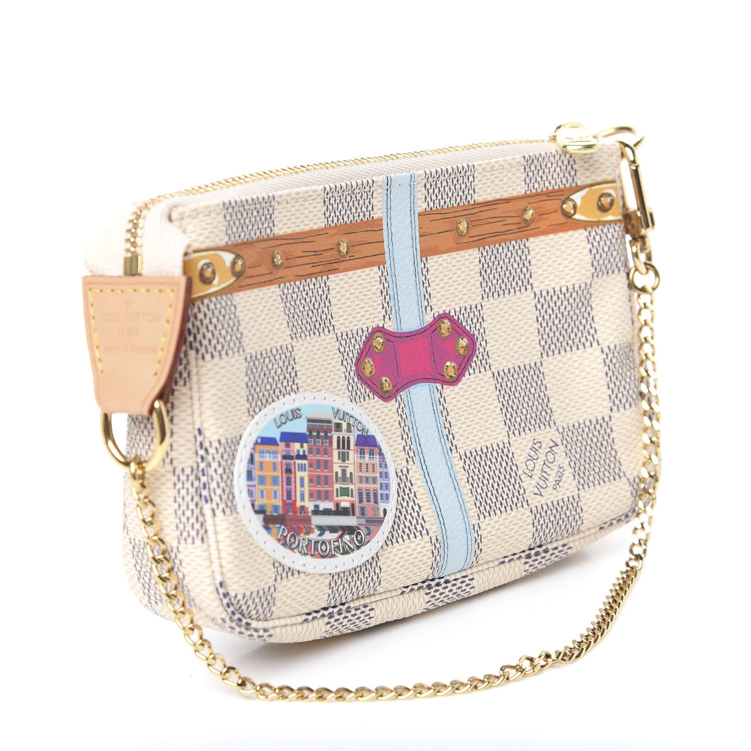 Louis Vuitton Damier Azur Summer Trunks Portofino Mini Pochette Accessories 2 of 6