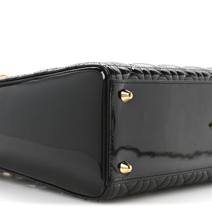 Christian Dior Patent Cannage Large Lady Dior Black 9 of 10